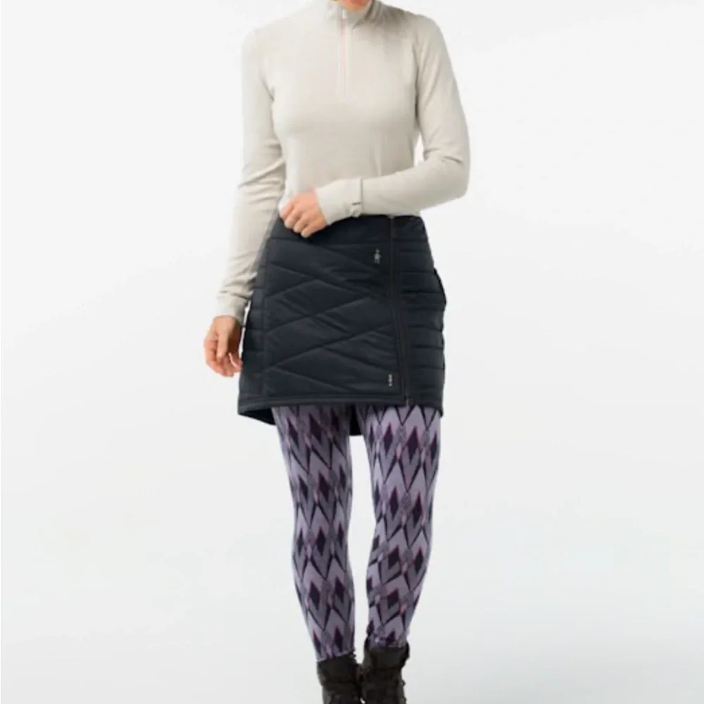Smartwool Smartloft Zip Skirt Black Size XL Excellent Condition